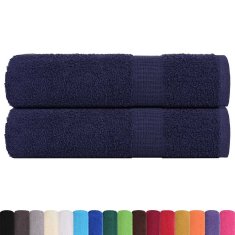 Vidaxl Kopalne brisače 2 kos modra 100x150 cm 360 g/m² 100% bombaž