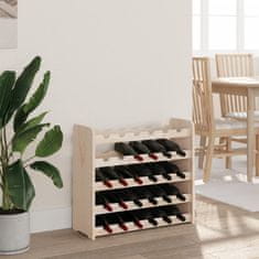 Vidaxl Stojalo za vino 67,5x25x60 cm trdna borovina