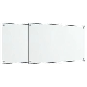 Vidaxl Kuhinjska zaščitna obloga 2 kosa 70x40 cm kaljeno steklo