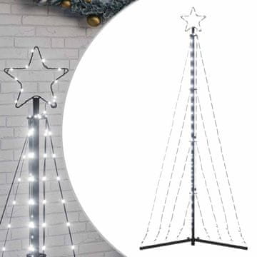 Vidaxl LED božično drevo 339 LED hladno bele 187 cm