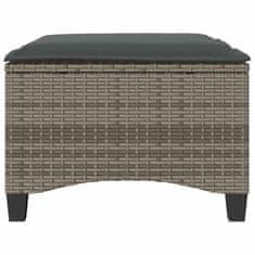 Vidaxl Vrtni stolčki z blazinami 2 kosa Grey 55x55x36 cm Poly Rattan