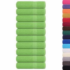 Vidaxl Brisače za tuširanje 10 kos zelena 70x140 cm 360 gsm bombaž