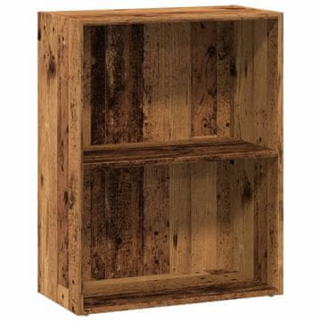 Vidaxl Knjižna omara starinski les 60x30x77 cm inženirski les