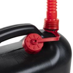 Vidaxl Posoda za gorivo z upogljivim tulcem 3 kosi črna 10 L plastika