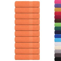 Vidaxl Kopalne brisače 10 kos oranžna 100x150 cm 360 g/m² 100% bombaž