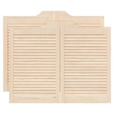 Vidaxl Swing Doors Louvred Design 2 para masivni les borovega lesa