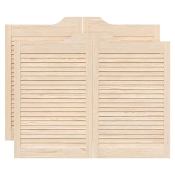 Vidaxl Swing Doors Louvred Design 2 para masivni les borovega lesa