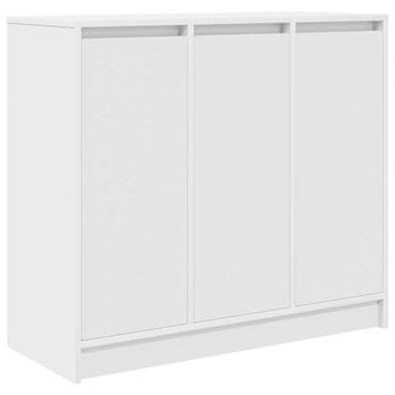 Vidaxl Komoda bela 85x34x76 cm inženirski les