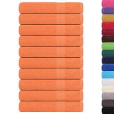 Vidaxl Brisače 10 kos oranžna 100x200 cm 360 g/m² 100% bombaž