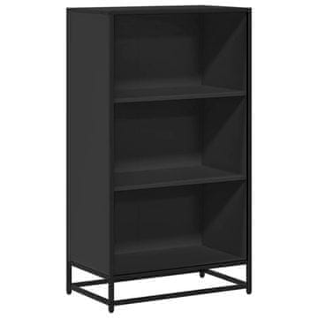 Vidaxl Knjižna omara črna 60x35x107,5 cm iverna plošča