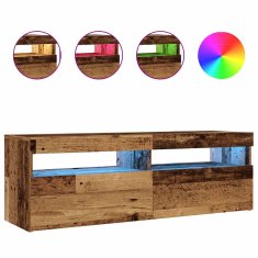 Vidaxl TV omarica z LED starinski les 120x35x40 cm inženirski les