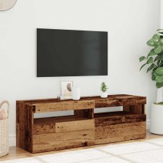 Vidaxl TV omarica z LED starinski les 120x35x40 cm inženirski les