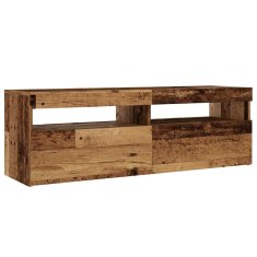 Vidaxl TV omarica z LED starinski les 120x35x40 cm inženirski les