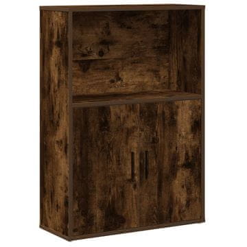 Vidaxl Knjižna omara dimljeni hrast 60x24x85 cm inženirski les