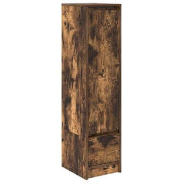Vidaxl Visoka omara dimljen hrast 29,5x34x119,5 cm inženirski les