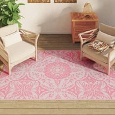 Vidaxl Zunanja preproga ARAKIL roza 140x200 cm PP