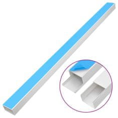 Vidaxl Kabelska cev samolepilna 60x40 mm 10 m PVC