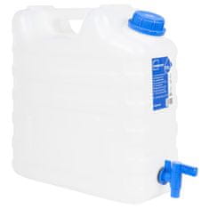 Vidaxl Posoda za vodo s pipo prozorna 15 L plastika