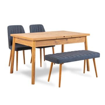 Woody Fashion Garnitura mize in stolov (4 kosi)