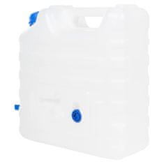 Vidaxl Posoda za vodo s pipo prozorna 15 L plastika
