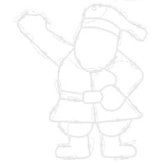 Vidaxl Božična razsvetljava Santa Silhouette 2 kosa 35 LEDs Warm White