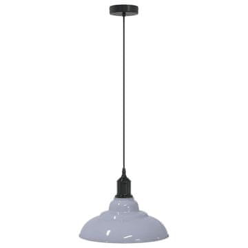 Vidaxl obesek svetilka nastavljiva po višini E27 Gloss Grey Ø 31 cm