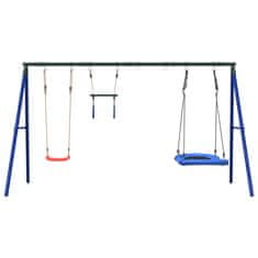 Vidaxl Zunanji komplet z gugalnico, trapezom, gugalnico gnezdo