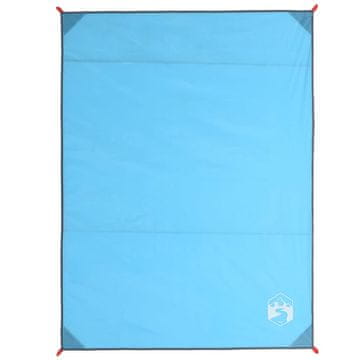 Vidaxl Piknik odeja z zatiči modra 205x155 cm