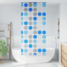 Vidaxl vidaXL Rolo zavesa za tuš 120 x 240 cm krožni vzorec