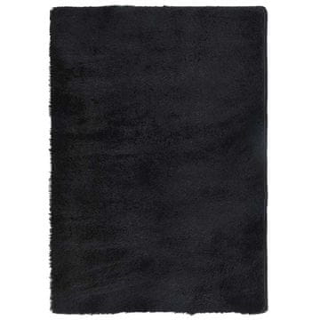 Vidaxl Visoka košata preproga NAVARRA črna 240x340 cm poliester