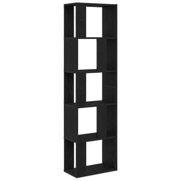 Vidaxl Book Cabinet/Room Divider Črni hrast 45x24x159 cm