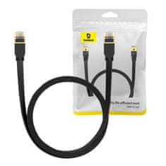 BASEUS Cat 7 UTP Ethernet RJ45 Cable Flat 2 m črna