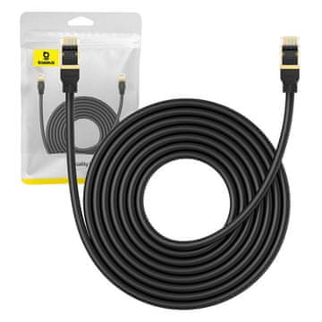 BASEUS Omrežni kabel cat.8 Ethernet RJ45, 40Gbps, 8 m (črn)