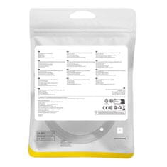BASEUS Pleteni omrežni kabel cat.8 Ethernet RJ45, 40Gbps, 1m (črn)