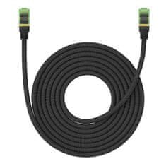 BASEUS Pleteni omrežni kabel cat.8 Ethernet RJ45, 40Gbps, 8m (črn)
