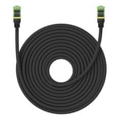 BASEUS Pleteni omrežni kabel cat.8 Ethernet RJ45, 40Gbps, 20m (črn)