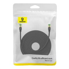 BASEUS Pleteni omrežni kabel cat.8 Ethernet RJ45, 40Gbps, 20m (črn)