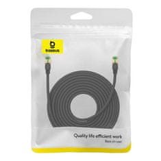 BASEUS Pleteni omrežni kabel cat.8 Ethernet RJ45, 40Gbps, 15m (črn)
