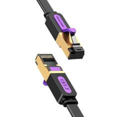 Vention Ploščat omrežni kabel UTP CAT7 Vention ICABN RJ45 Ethernet 10 Gbps 15 m črn