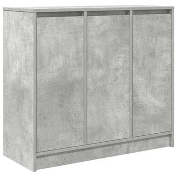 Vidaxl Komoda betonsko siva 85x34x76 cm inženirski les