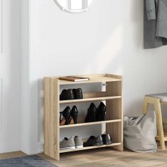 Vidaxl Regal za čevlje sonoma hrast 60x25x62 cm inženirski les