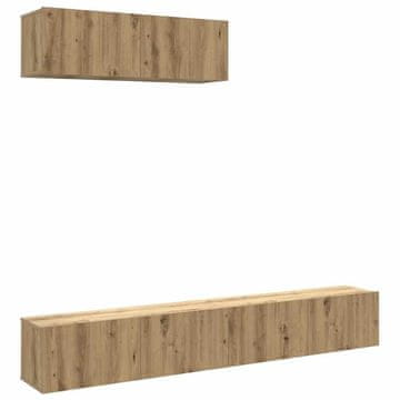 Vidaxl Komplet 3 kosov stenske TV omarice Artisan Oak 100x30x30 cm