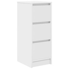 Vidaxl Komoda bela 29,5x34x76 cm inženirski les