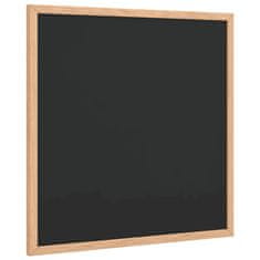 Vidaxl Kredna tabla z okvirjem iz masivnega borovega lesa črna 40x40cm