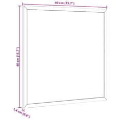 Vidaxl Kredna tabla z okvirjem iz masivnega borovega lesa črna 40x40cm