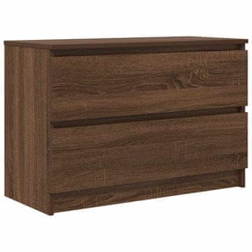Vidaxl TV omarica rjav hrast 80x35x54 cm inženirski les