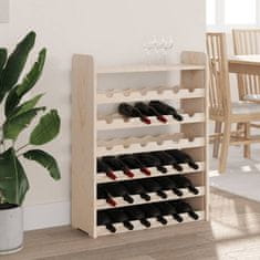 Vidaxl Stojalo za vino z zgornjo ploščo 67,5x25x87 cm trdna borovina