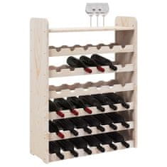 Vidaxl Stojalo za vino z zgornjo ploščo 67,5x25x87 cm trdna borovina