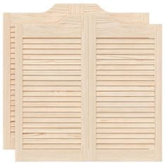 Vidaxl Swing Doors Louvred Design 2 para masivni les borovega lesa