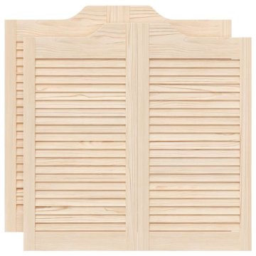 Vidaxl Swing Doors Louvred Design 2 para masivni les borovega lesa